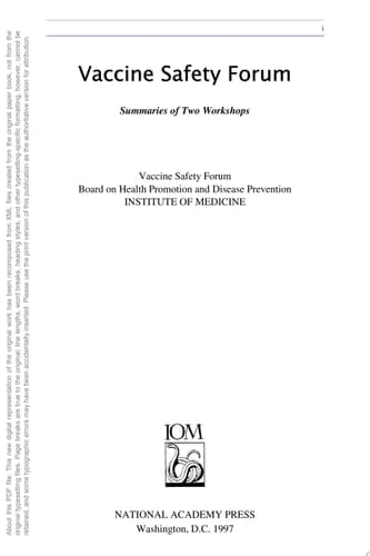 Vaccine Safety Forum