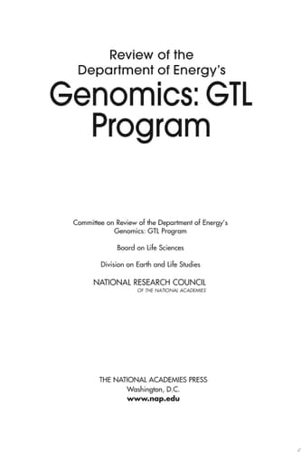 Review of the Department of Energy's Genomics: GTL Program