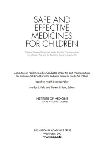 Safe and Effective Medicines for Children