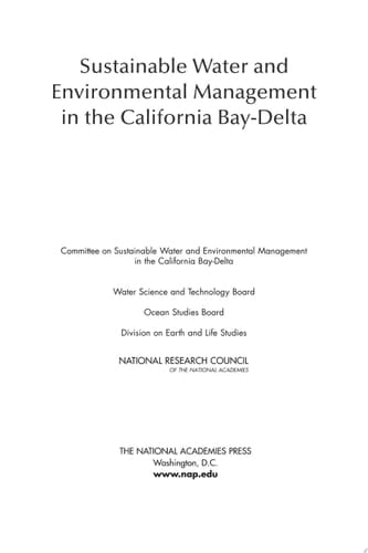 Sustainable Water and Environmental Management in the California Bay-Delta
