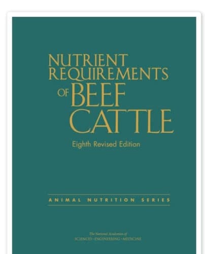 Nutrient Requirements of Beef Cattle Eighth Revised Edition