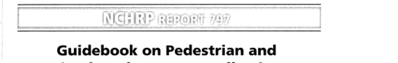 Guidebook on Pedestrian and Bicycle Volume Data Collection