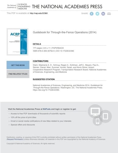 Guidebook for Through-the-Fence Operations