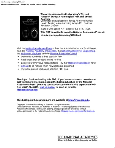 Arctic Aeromedical Laboratory's Thyroid Function Study A Radiological Risk and Ethical Analysis