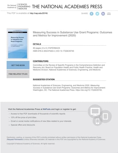 Measuring Success in Substance Use Grant Programs Outcomes and Metrics for Improvement