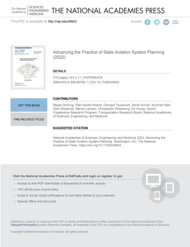 Advancing the Practice of State Aviation System Planning