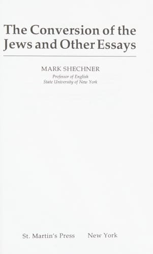 The Conversion of the Jews and Other Essays