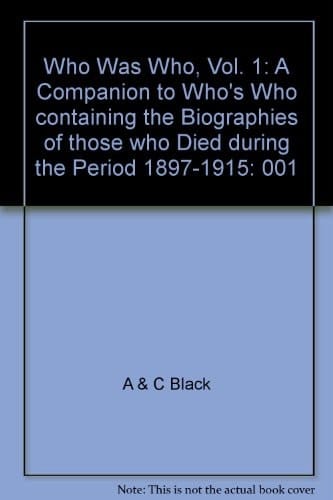 Who Was Who 1897-1915