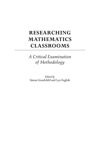 Researching Mathematics Classrooms