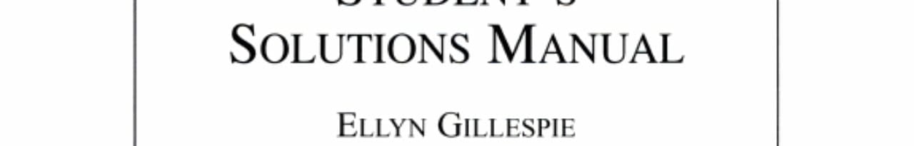 Student's Solutions Manual