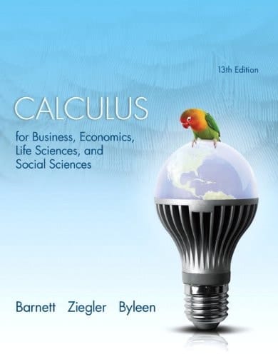 Calculus for Business, Economics, Life Sciences and Social Sciences