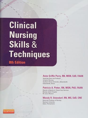 Clinical Nursing Skills and Techniques