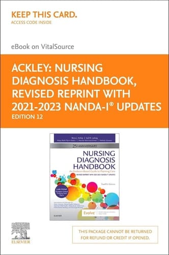 Nursing Diagnosis Handbook, 12th Edition Revised Reprint with 2021-2023 NANDA-I® Updates - Elsevier E-Book on VitalSource (Retail Access Card)
