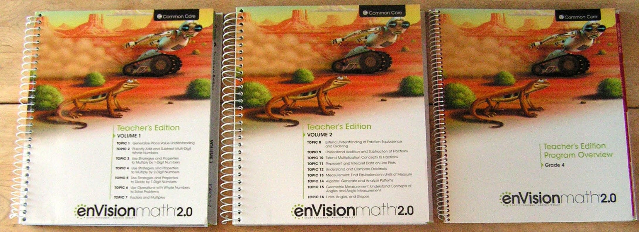 enVisionMATH 2.0 Math 2016 Common Core Teacher Edition Package Grade 4 (Contains 2-volume Teacher's Edition and Teacher's Edition Program Overview)