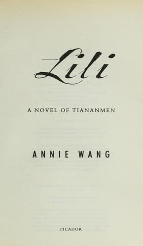 Lili A Novel of Tiananmen