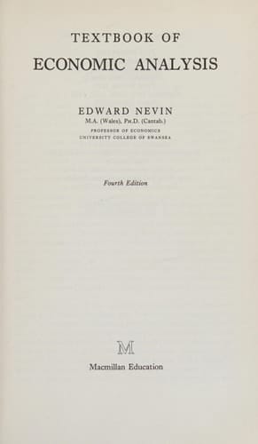 Textbook of Economic Analysis