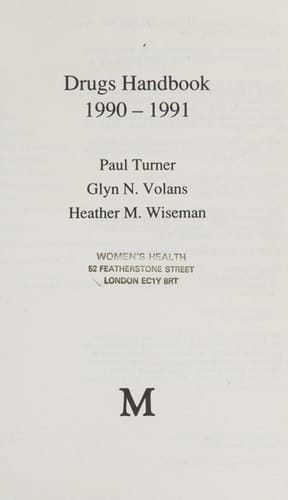 Drugs Handbook 1990-1991