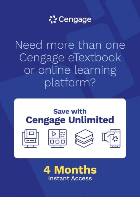 Cengage Unlimited, 1 term (4 months) Instant Access