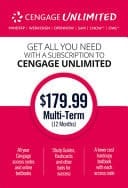 Cengage Unlimited, Multi-Term (12 Months) Printed Access Card