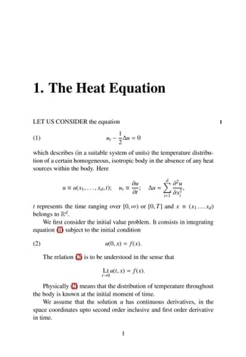 Lectures on Diffusion Problems and Partial Differential Equations