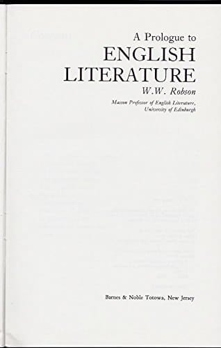 A Prologue to English Literature
