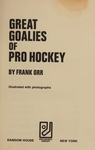 Great Goalies of Pro Hockey