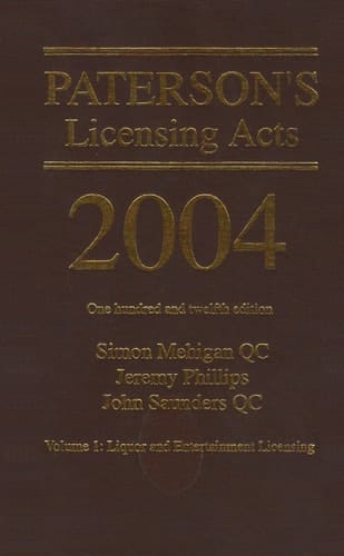 Paterson's Licensing Acts 2004