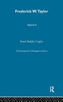 Development of Management Science Frederick W Taylor Vol2