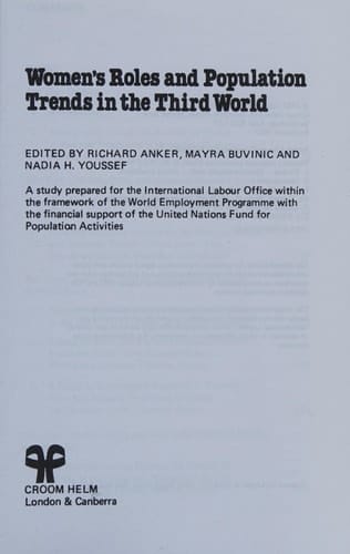 Womens' Roles and Population Trends in the Third World