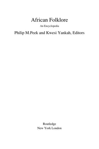 African Folklore: An Encyclopedia