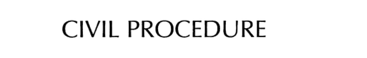 Civil Procedure The Civil Procedure Rules 1999