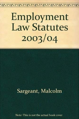 Employment Law Statutes 2003/04