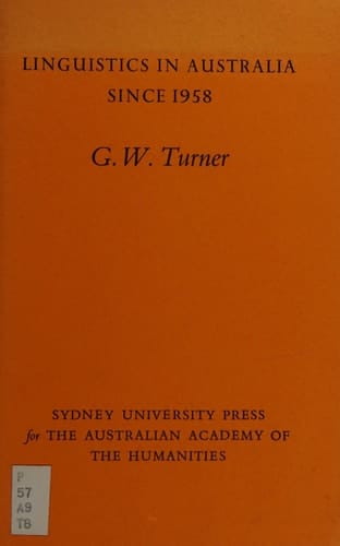 Linguistics in Australia Since 1958