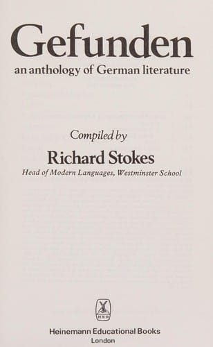 Gefunden: An Anthology of German Literature