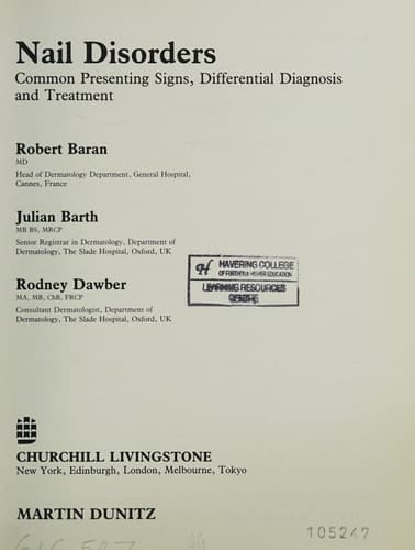 Nail Disorders Common Presenting Signs, Differential Diagnosis, and Treatment