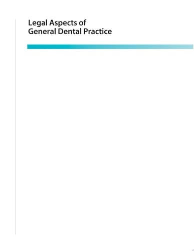 Legal Aspects of General Dental Practice