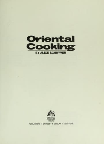 Oriental Cooking