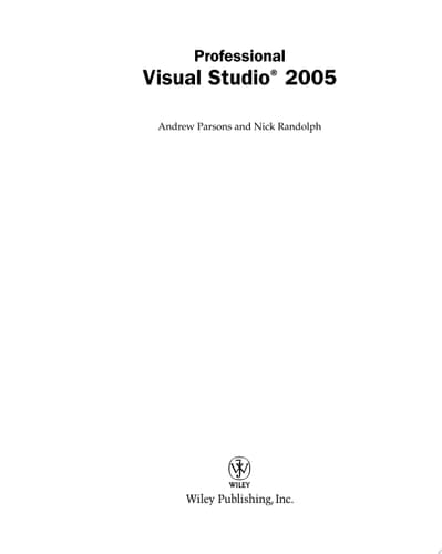 Professional Visual Studio 2005