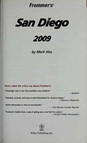 Frommer's San Diego 2009