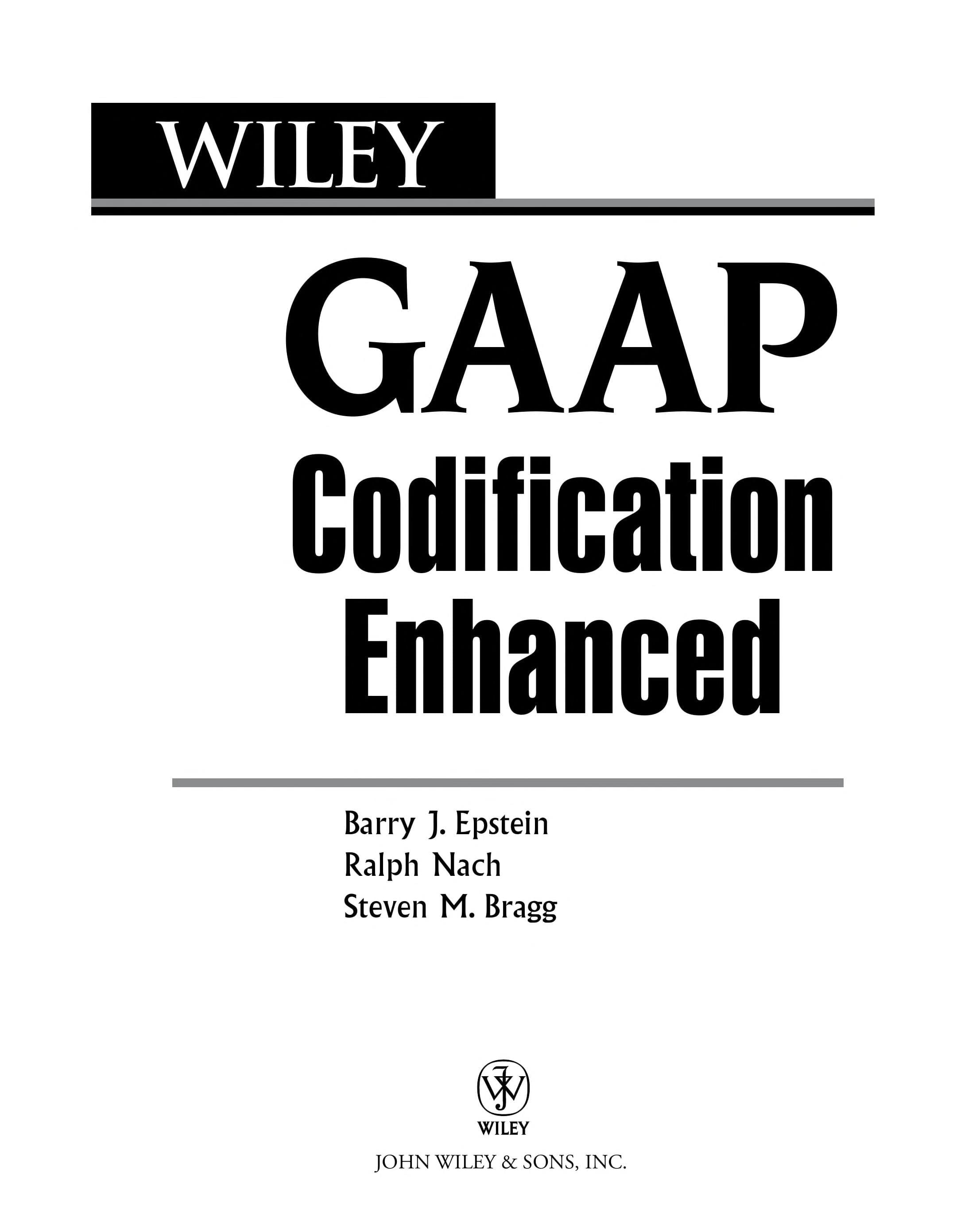 Wiley GAAP Codification Enhanced