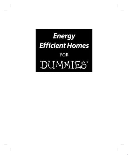 Energy Efficient Homes For Dummies