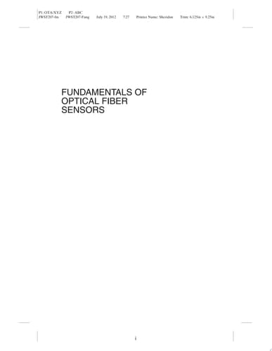 Fundamentals of Optical Fiber Sensors
