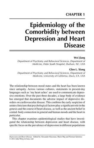 Depression and heart disease