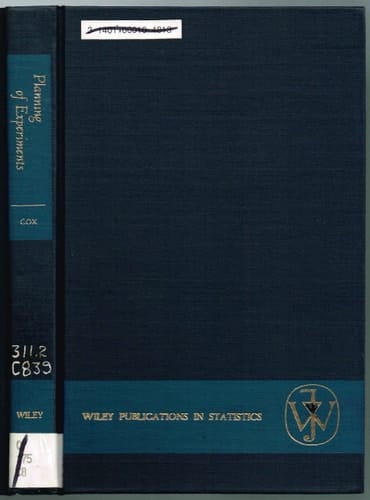 Planning of Experiments (Wiley Series in Probability and Statistics - Applied Probability and Statistics Section)