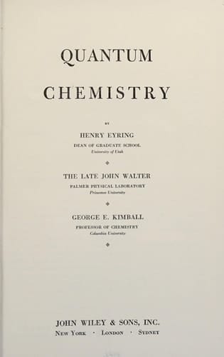 Quantum Chemistry
