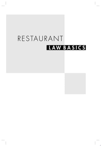 Restaurant Law Basics