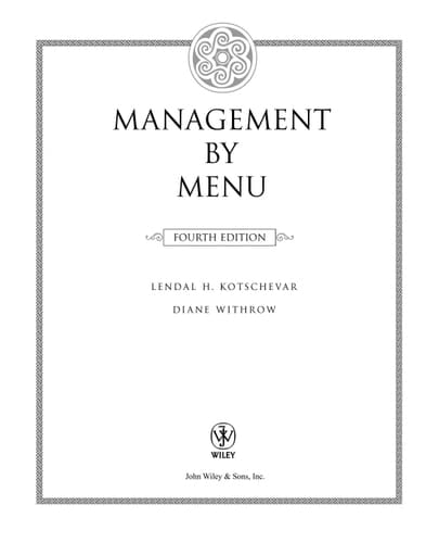 Management by Menu