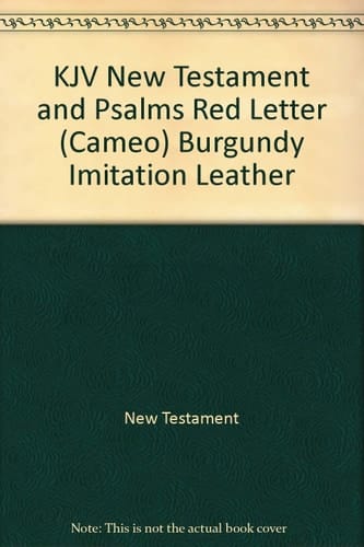 KJV New Testament and Psalms Red Letter (Cameo) Burgundy Imitation Leather