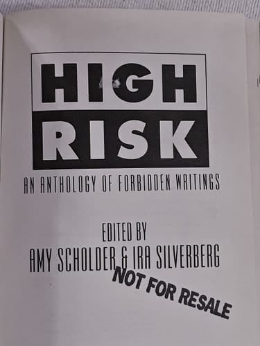 High Risk: 2An Anthology of Forbidden Writings
