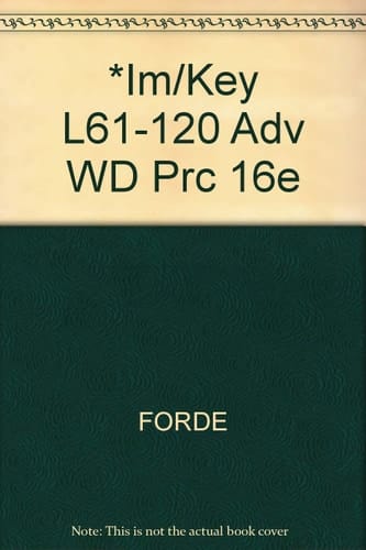 *Im/Key L61-120 Adv WD Prc 16e